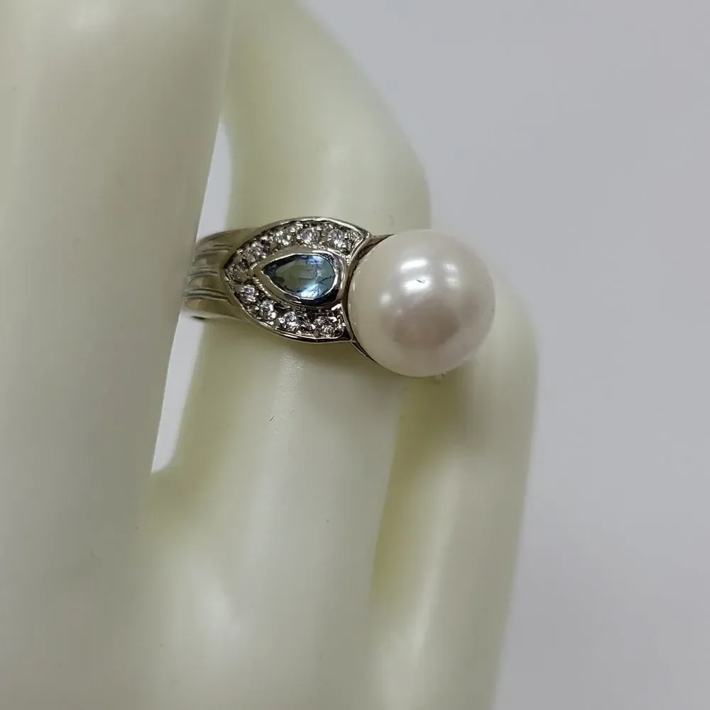 💜Premier Faux Pearl Ring Adjustable Size 7